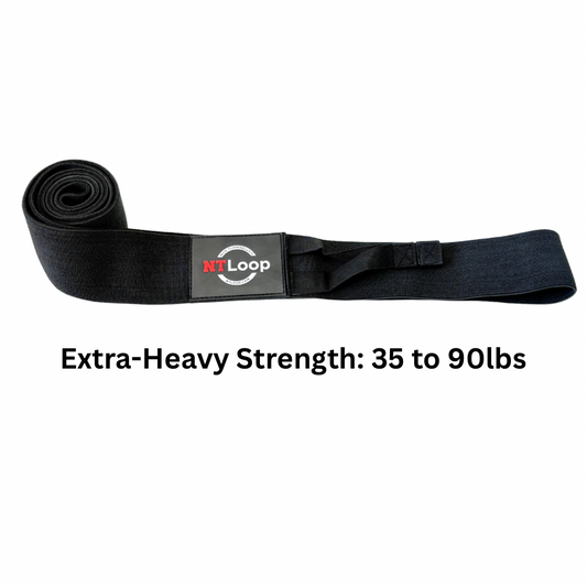 Resistance Band Loop with Door Anchor: Extra-Heavy Strength (35 to 90 pounds of resistance)