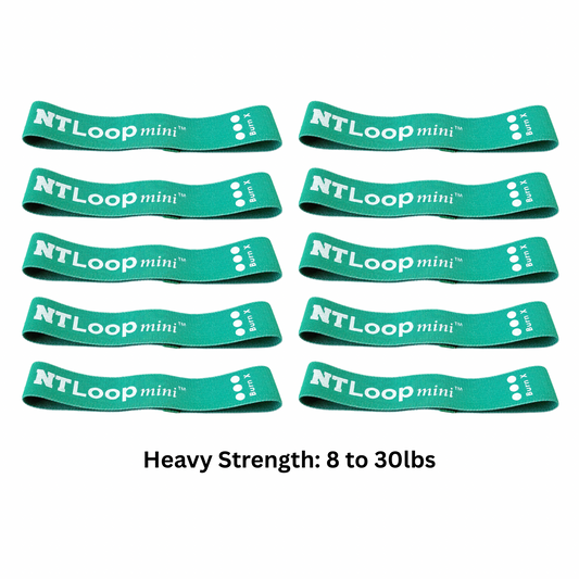 Mini Loop Band (10 Pack): Heavy Strength (8 to 30 pounds of Resistance)